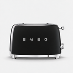Smeg 50'S Retro Style Aesthetic 2 Slice Toaster Blk | TSF01BLUK