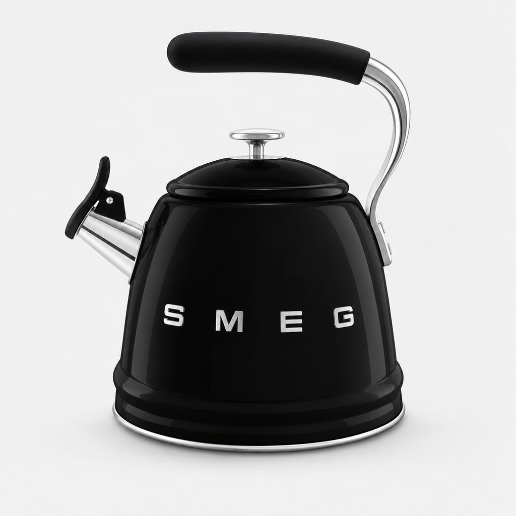 Smeg WKF01BL 50's Retro Style Whistling Kettle - Black