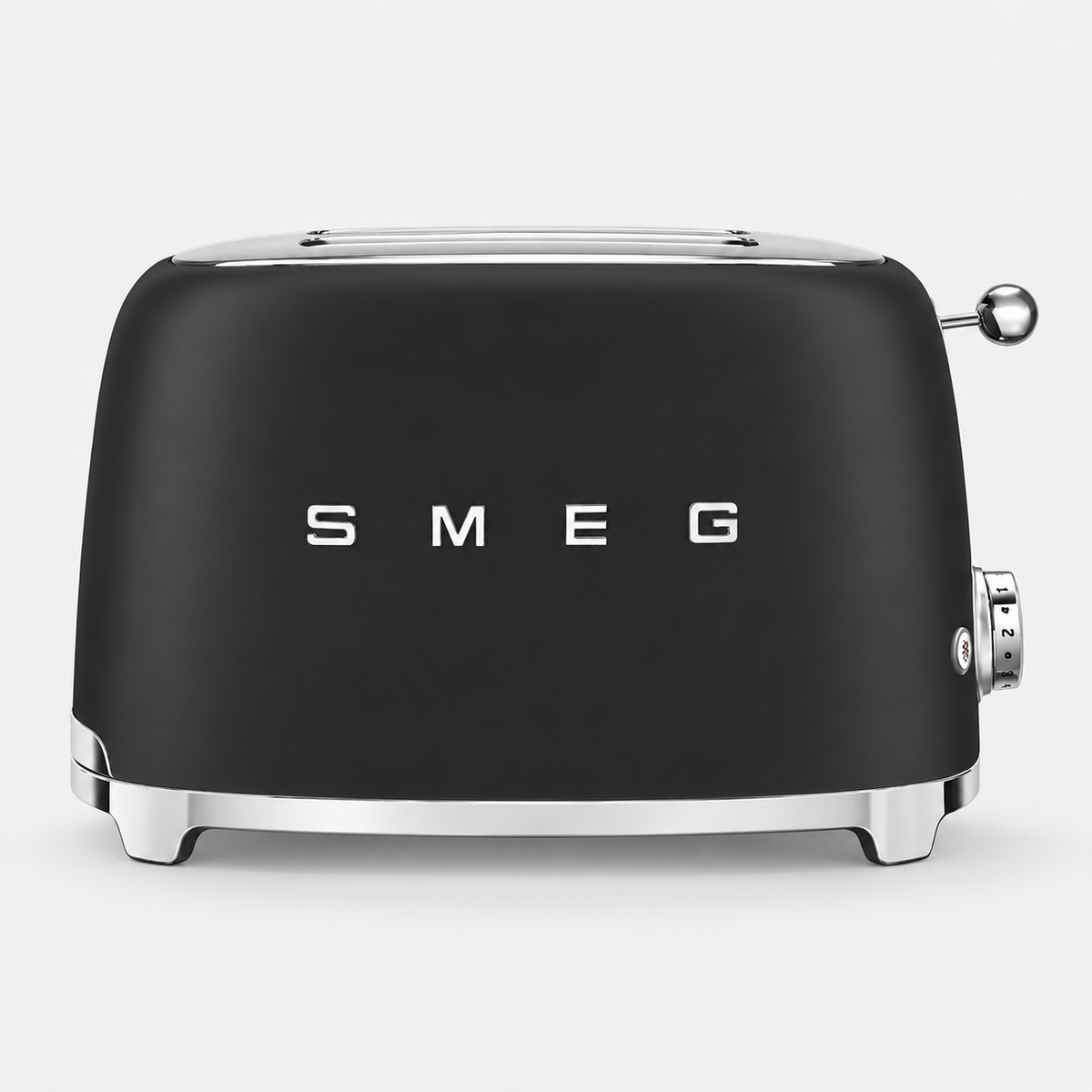 SMEG Matt Black 50s Style Two Slice Toaster