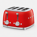 Smeg 50's Retro Style Aesthetic 4 Slice Toaster | TSF03RDUK | Red