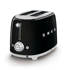 Smeg 50'S Retro Style Aesthetic 2 Slice Toaster Blk | TSF01BLUK