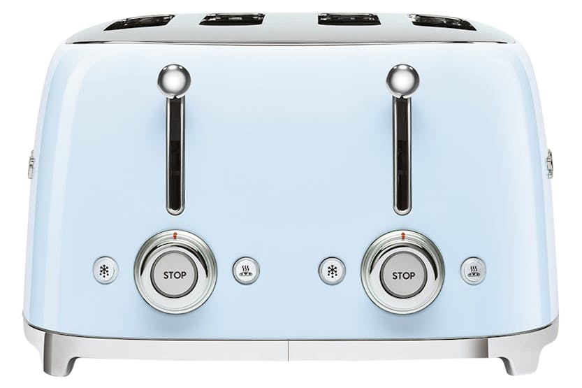 Smeg 50's Retro Style 4 Slice Toaster | TSF03PBUK | Pastel Blue